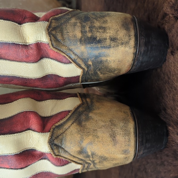 DAN POST DP3586 Liberty American Flag cowgirl western boots snip toe sz 7.5 - Picture 14 of 16